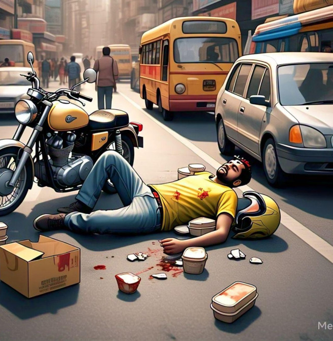 नागपुर में कार की टक्कर से फूड डिलीवरी एजेंट की मौत।