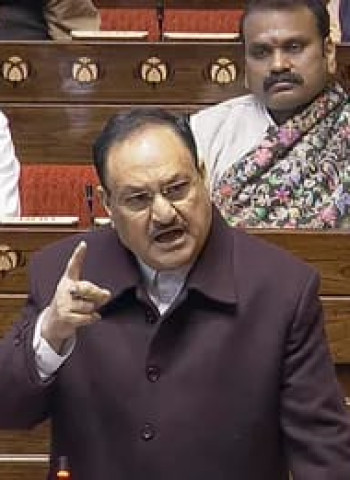 Rajya Sabha में विपक्ष पर भड़के JP Nadda, बोले- बहस नहीं, सिर्फ अराजकता फैलाने में रुचि।