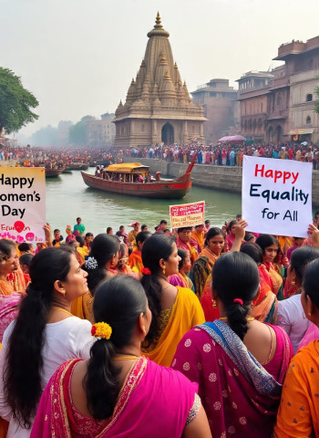 International women day अंतरराष्ट्रीय महिला दिवस पर महिलाओं को मिलेगा खास तोहफा, बाबा विश्वनाथ के दर्शन रहेंगे मुफ्त।